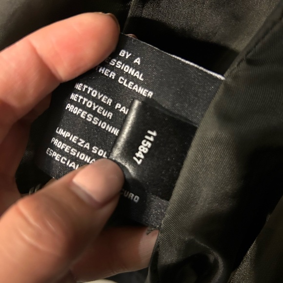 Michael Kors Moto Leather Jacket - size small - Picture 3 of 4